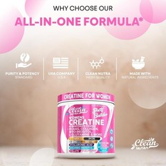 2 Pack Creatine Monohydrate for Women BCAA Collagen Biotin Skin Hair