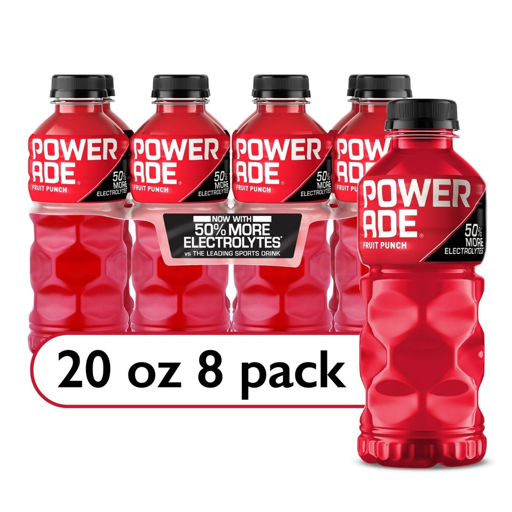 POWERADE Electrolyte Enhanced Fruit Punch Sport Drink, 20 fl oz 8pack