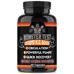 Monster Test Nitric Oxide Supplement Booster, Circulation, Recovery, Energy 6 PK