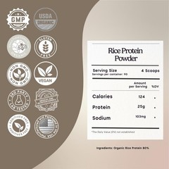 Zen Principle Organic Brown Rice Protein 6 Lb. Usda Certified Organic.