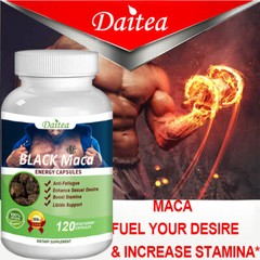 Black Maca Capsules | 30 To120 | Red, Yellow, Black Maca | Enhance Endurance