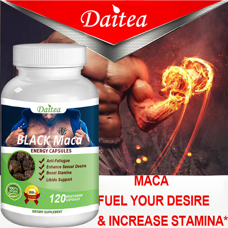 Black Maca Vegan Supplement Increases Strength for Men and Women Fast Shipping
