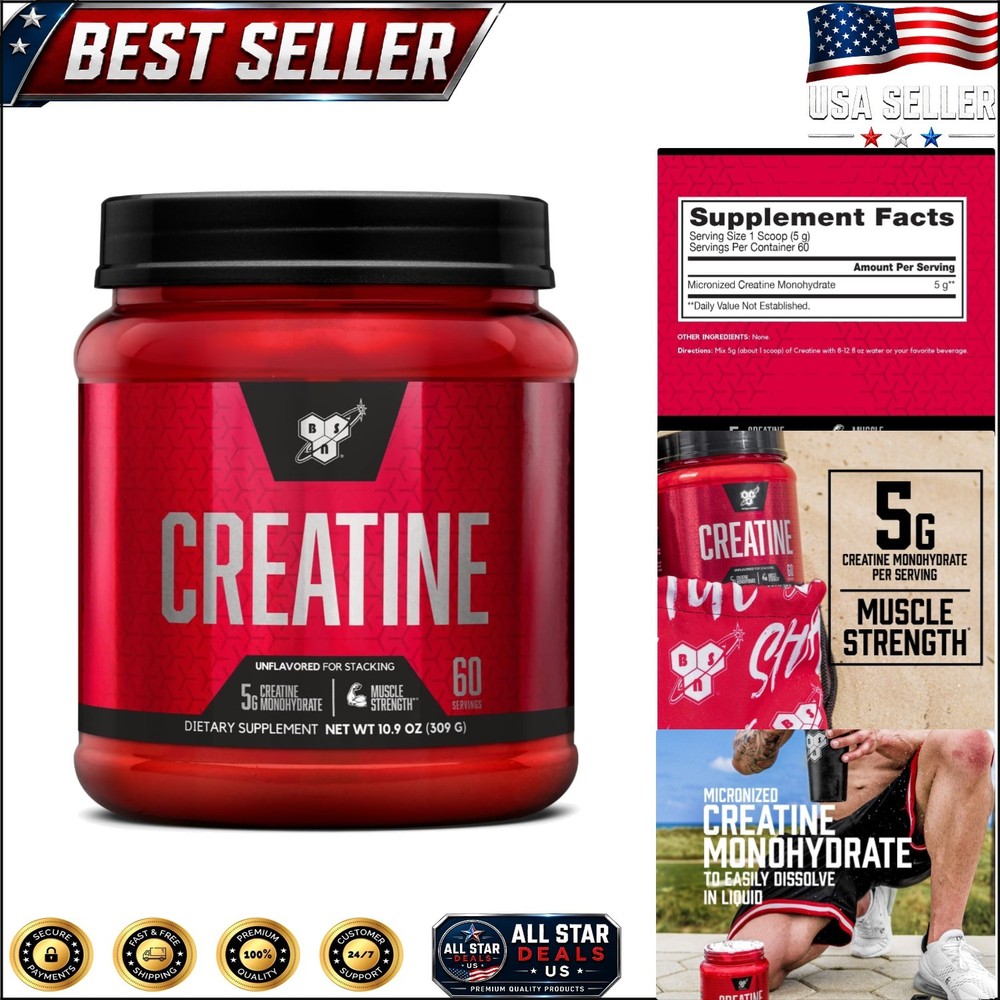 Unflavored Creatine Monohydrate, 10.9 Oz, Supports Muscle Growth and Performance
