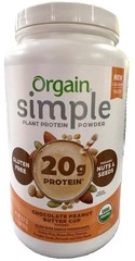 Orgain USDA Organic Simple Plant Protein Powder 32.6 oz CHOCOLATE PEANUT BUTTER