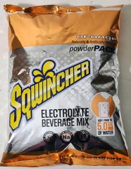 (4) 3 lb. Sqwincher Electrolyte Beverage Mix Powder Orange Yields 5 Gal/Pack