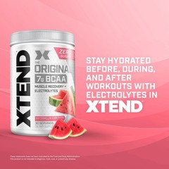 Xtend Original BCAA Powder, 7g BCAAs and 13.2 Ounce (Pack of 1), Watermelon