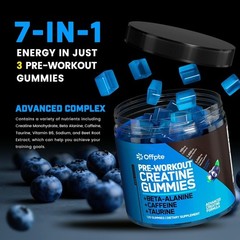 PRE WORKOUT GUMMIES FOR MEN, WOMEN CHEWABLE SUGAR FREE PREWORKOUT ENERGY GUMMIES