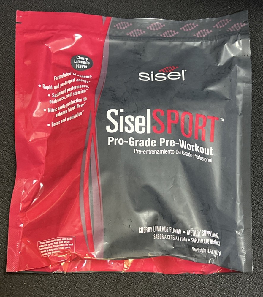 Sisel -Sisel Sport Pre-Workout -Cherry Limeade -30 Pkts -Exp 10/27 -New! Sealed!