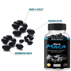 Black Maca Extract + L-Arginin – Natural Male Enhancement Supplement Capsules
