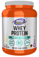 Now Foods Natural Whey Protein Powder Concentrate Creamy Vanilla 2lb 12/2027EXP