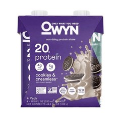 OWYN Non-Dairy Protein Shake Cookies & Creamless 20g Protein 4pk/44.6 fl oz