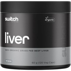 New Switch Nutrition Liver 100% Organic Grass Fed Beef Liver 120 Capsules