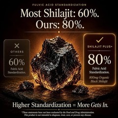 5-in-1 Highest Potency Organic Black Shilajit Male Enhancing Supplement – 60 Cap