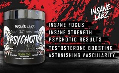 Insane Labz PSY-CHO-TIC TEST Testosterone Booster Pre-Workout 30 Servings New