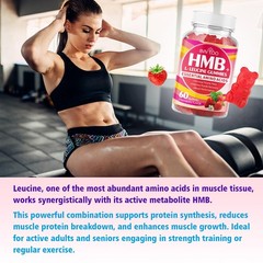 BVIVLOO HMB and L-Leucine Gummies – 3000mg Combined HMB & L-Leucine per Servi…