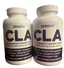 Conjugated Linoleic Acid 60 Soft gels by Zero Fat – Brand New Sealed 2 Bottles.