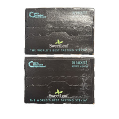 SweetLeaf Stevia Powder Packets 70 Count 2 Pack Zero Calorie Sweetener NEW
