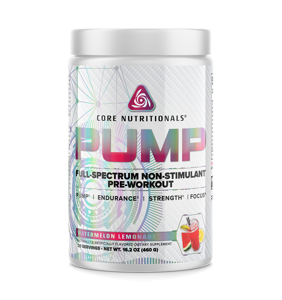 Core Nutritionals Pump Non-Stim Pre-Workout 20 Servings (Watermelon Lemonade)