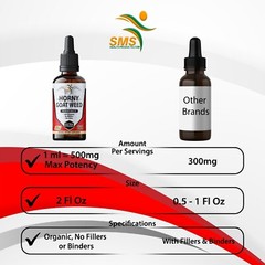 Horny Goat Weed Tincture Herbal Drops Men’s Dietary Supplement 2 Fl Oz By SMS