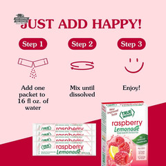 True Lemon Raspberry Lemonade Drink Mix 30 Count