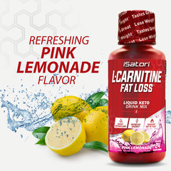L-CARNITINE Fat Loss – Metabolism Activator – Pink Lemonade 1500mg / 24 Servings