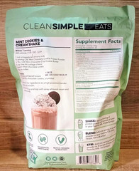 Clean Simple Eats Whey Isolate Protein Powder Mint Chocolate Cookie 36oz 30 Serv