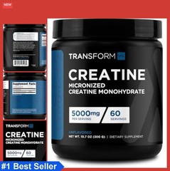 Creatine Monohydrate Powder 5000mg Per Serving Unflavored 60 Servings Mix in