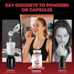 HMB and Leucine Amino Acid Gummies: HMB Supplements for Men Women with L-Glut…