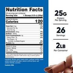 Nutricost Casein Protein Powder 2lb Chocolate – 100% Micellar Casein
