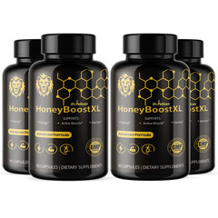 Honey Boost XL- Bodybuilding & Men’s Health Support- 4 Bottles- 360 Capsules