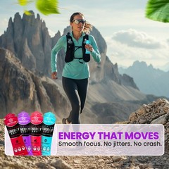 NewTrition Active Energy Shots 24ct 125mg Caffeine B12 Focus Energy Drink Pouch