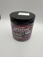 Crasye Creatine Monohydrate Gummies 5000mg Blueberry Raspberry 120 Vegan