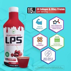 LPS Liquid Protein Supplement Collagen & Whey Sugar Free 15 Grams 32 Fl Oz.