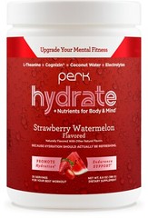 Perk Hydrate Strawberry Watermelon Flavored Electrolyte Drink Mix Powder