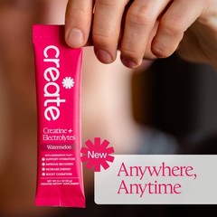 Create Wellness Creatine + Electrolytes Mix Monohydrate Stick Packs NSF 12ct