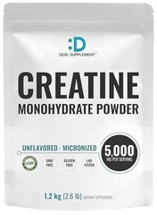 Creatine Monohydrate Powder 5g 120 Servings Micronized Unflavored