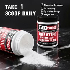 300g of 5000mg Micronized Creatine Monohydrate – Unflavored Supplement