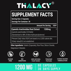 1200MG Beta Ecdysterone Supplement, 98% Maximum Purity 60 Count (Pack of 2)