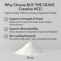 Creatine HCL Powder (16 Oz), 1 Ingredient, Energy Production, Athletic Performan