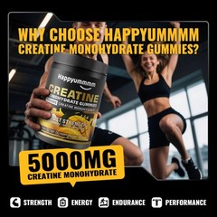 Creatine Monohydrate Gummies, NSF Certified, 5g Dose for Men & Women to Suppo…