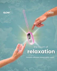 Glowco CalmCarry Sleep Aid Device – Handheld Microcurrent Relaxation Purple