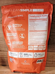 Clear Protein Powder 100% Grass-Fed Whey Peachy Ring 19.4 Oz CLEAN SIMPLE EATS