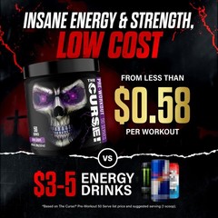JNX SPORTS The Curse! Lemon Rush Pre Workout Powder 8.8 Ounce (Pack of 1)