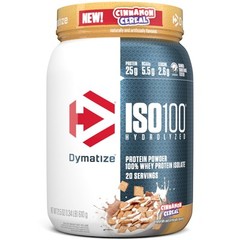 Dymatize ISO100 Whey Protein Isolate Cinnamon Cereal 25g Protein 20 Servings