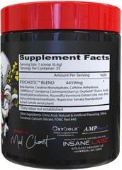 Psychotic Pre Workout Strawberry Lemonade 35 Servings Extreme Energy