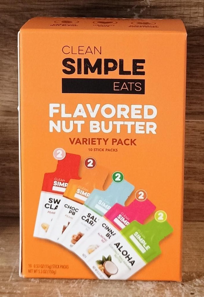 Clean Simple Eats Flavored Nut Butter Variety Pack 10 Stick Packs