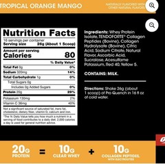 Optimum Nutrition Pro Quench,Tropical Orange Mango Protein Drink Mix,16 servings