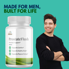 Prostate Flush- Prostate Support- 2 Bottles- 120 Capsules