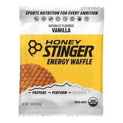 Honey Stinger Organic Energy Waffle, Vanilla, Caffeine Free Healthy Snack, 1.06