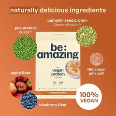 BE AMAZING Vegan Protein Powder – Brown Sugar Oatmeal Flavor (25 Servings)